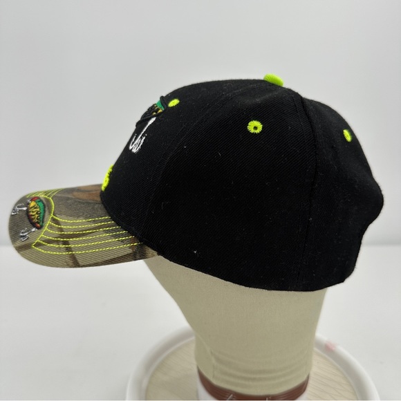 Bite Me Fishing Lure Hat Hook & Loop Strapback 3d Raised Embroidery KYS Design - Picture 3 of 14